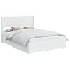 vidaXL Estructura de cama con almacenamiento y cabecero Blanco