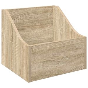 vidaXL Caja de discos LP Roble Sonoma 37 x 33 x 32 cm