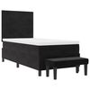 vidaXL Cama tipo Box Spring con colch&oacute;n Negro 90 x 200 cm Terciopelo