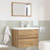 vidaXL Juego de muebles de baño con cajón 2 pcs Roble artesanal