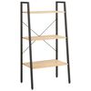 vidaXL Estanter&iacute;a de pie 3 baldas marr&oacute;n claro y negro 56x35x108 cm