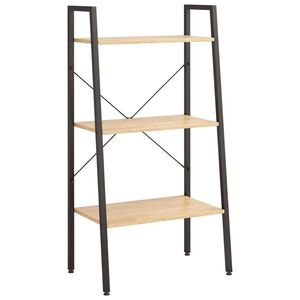 vidaXL Estanter&iacute;a de pie 3 baldas marr&oacute;n claro y negro 56x35x108 cm