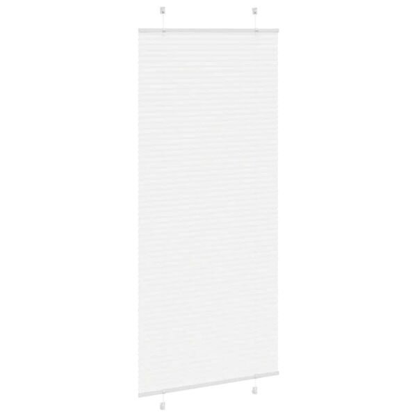 vidaXL Estor Plisado blanco 90x200 cm Tela Ancho 89,4 cm Poli&eacute;ster