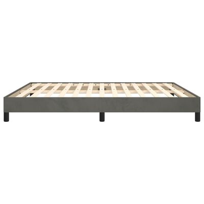 vidaXL Estructura de cama de terciopelo gris oscuro 160x200 cm