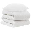 vidaXL Edred&oacute;n con almohada 2 uds. Blanco Microfibra