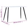 vidaXL Mesa de comedor MDF blanco y negro 120x60x74 cm