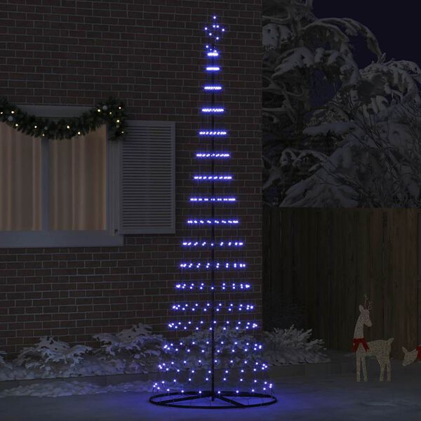vidaXL &Aacute;rbol de Navidad LED Azul 100.5 x 100.5 x 302.5 cm Metal