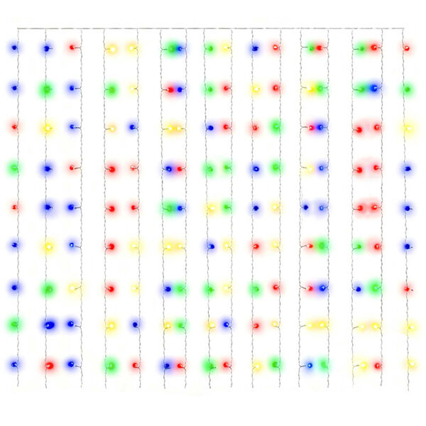 vidaXL Cortina de luces 3x3 m 300 LED de colores 8 funciones