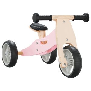 vidaXL Bicicleta de equilibrio para niños 2 en 1 rosa