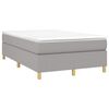 vidaXL Cama box spring con colch&oacute;n tela gris claro 120x190 cm
