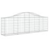 vidaXL Cestas de gaviones 8 uds forma de arco hierro 200x30x60/80 cm