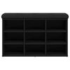 vidaXL Zapatero madera de ingenier&iacute;a negro 82x32x50 cm