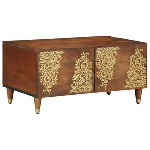 vidaXL Mesa de Café Marrón miel 80 x 50 x 40 cm Madera de mango maciza