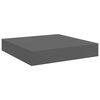 vidaXL Estante flotante de pared 2 uds MDF gris brillo 23x23,5x3,8 cm