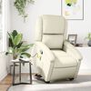 vidaXL Sillón reclinable de masaje de pie cuero artificial color crema