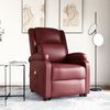vidaXL Sill&oacute;n de masaje elevable cuero sint&eacute;tico rojo tinto