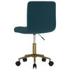 vidaXL Silla de comedor giratoria de terciopelo azul