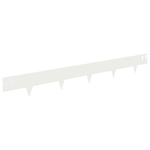 vidaXL Borde de C&eacute;sped 10 uds. 100 x 12 cm Acero Blanco