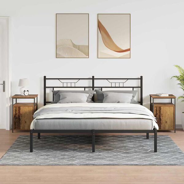 vidaXL Armario de Noche Madera antigua Madera contrachapada