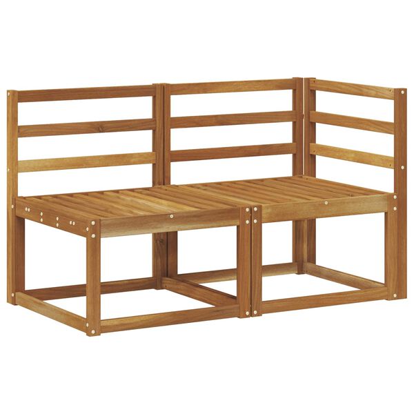 vidaXL Sof&aacute; de esquina y centro para exterior 2 Pieza Natural