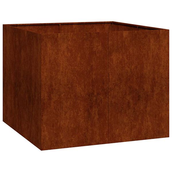 vidaXL Jardinera oxidada 100x100x80 cm acero corten