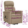 vidaXL Sillón de masaje elevable de tela microfibra gris claro