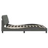 vidaXL Estructura de cama sin colch&oacute;n de tela gris oscuro 180x200 cm
