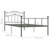 vidaXL Estructura de cama sin colch&oacute;n metal gris 100x200 cm