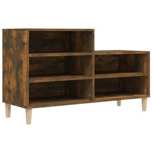 vidaXL Mueble zapatero madera contrachapada roble ahumado 102x36x60 cm