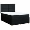vidaXL Cama box spring con colch&oacute;n tela negro 140x200 cm