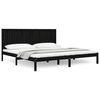 vidaXL Estructura de cama madera maciza Super King negra 180x200 cm