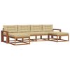 vidaXL Conjunto de sof&aacute;s de exterior 6 uds. Natural y Beige