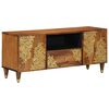 vidaXL Mueble de TV con cajón con estante Marrón miel 105 x 33 x 46 cm