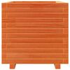 vidaXL Jardinera madera maciza de pino marr&oacute;n cera 50x50x49,5 cm