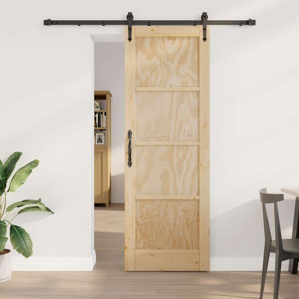 vidaXL Puerta Corredera ORKDAL Marr&oacute;n 73,5 x 211 cm