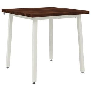 vidaXL 60 x 55 x 75 cm Madera de Acacia S&oacute;lida Marr&oacute;n oscuro y Blanco
