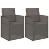 vidaXL Sillas de comedor de jard&iacute;n 2 uds. Gris Claro PP