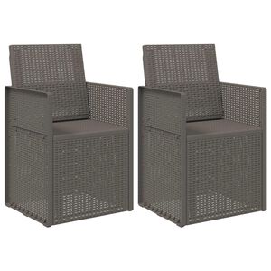 vidaXL Sillas de comedor de jard&iacute;n 2 uds. Gris Claro PP