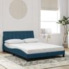 vidaXL Estructura de cama sin colch&oacute;n Hanko terciopelo azul 140x190 cm