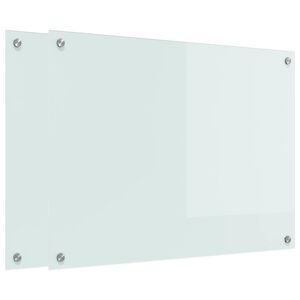 vidaXL Salpicadero de cocina 2 pcs 80 x 60 cm vidrio templado