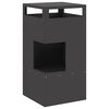 vidaXL Hoguera Negro 50 x 50 x 100 cm Acero autopatinable
