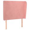 vidaXL Cabecero con orejas de terciopelo rosa 103x23x118/128 cm