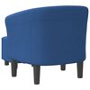 vidaXL Sill&oacute;n con taburete tela azul
