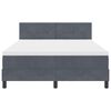 vidaXL Cama tipo Box Spring Gris oscuro 160 x 200 cm Terciopelo