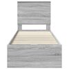 vidaXL Estructura de cama Gris Sonoma 75 x 190 cm Madera Ingenieril