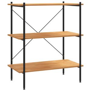 vidaXL Estanter&iacute;a de 3 niveles en negro y roble 80x40x92 cm