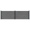vidaXL Panel de valla 2 pcs WPC y Aluminio Gris