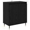 vidaXL Vitrina Roble Negro 60 x 35 x 70 cm Madera de ingenier&iacute;a