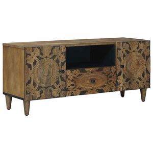 vidaXL Mueble de TV Marr&oacute;n 105 x 33,5 x 46 cm Madera de mango maciza