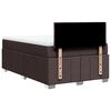 vidaXL Cama box spring con colch&oacute;n tela marr&oacute;n oscuro 120x190 cm
